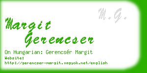 margit gerencser business card